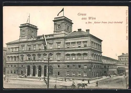 AK Wien, Ansicht vom Kaiser Franz Josef-Bahnhof