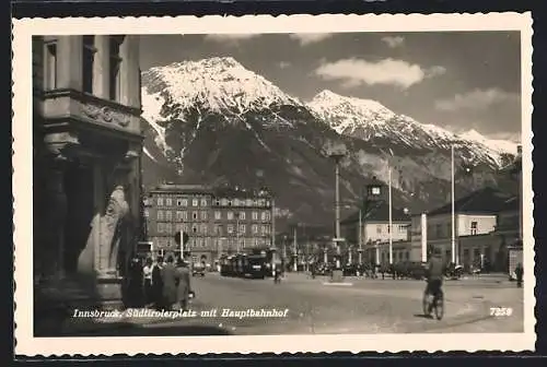 AK Innsbruck, Südtirolerplatz mit Hauptbahnhof