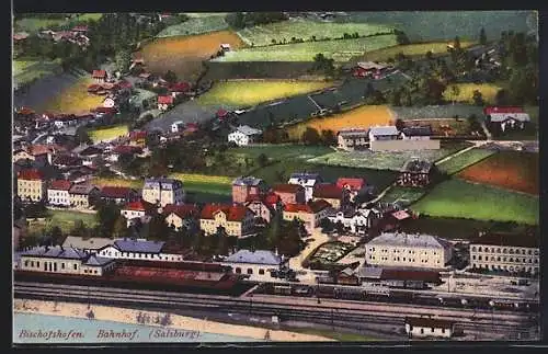 AK Bischofshofen, Blick auf den Bahnhof