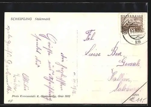 AK Scheifling /Steiermark, Teilansicht mit Kirche