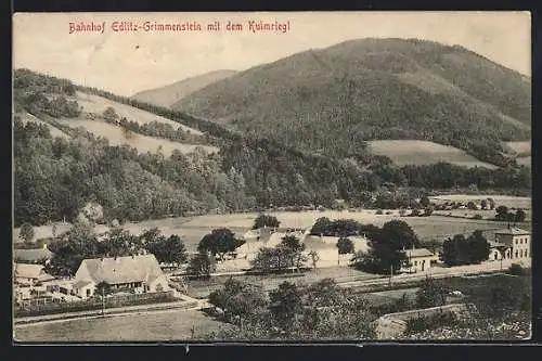AK Edlitz /N.-Oe., Bahnhof und Umgebung
