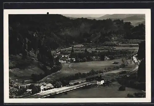 AK Dürnstein in der Steiermark, Wildbad Einöd, Blick auf den Bahnhof