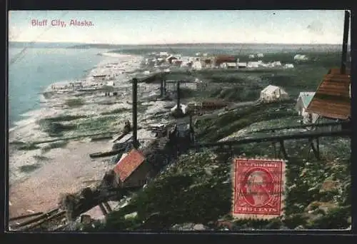 AK Bluff City, AK, Blick auf eine Fabrik