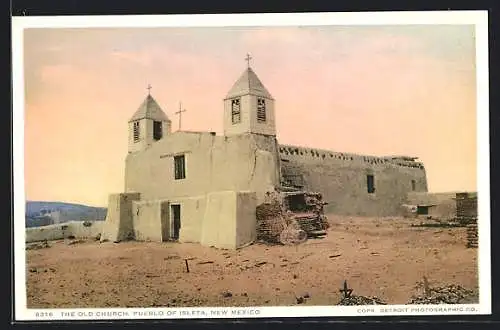 AK Pueblo of Isleta, NM, The old Church