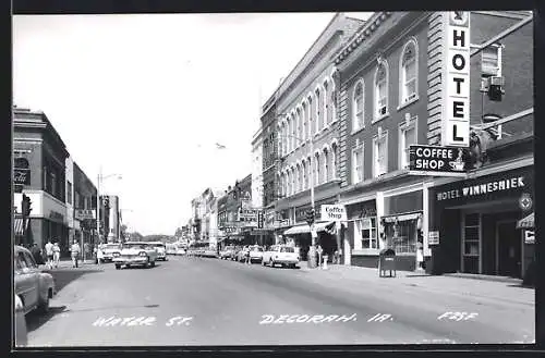 AK Decorah, IA, Water Street, Hotel, Coffee Shop