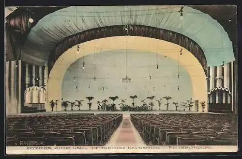 AK Pittsburgh, PA, Interior Music Hall, Pittsburgh Exposition