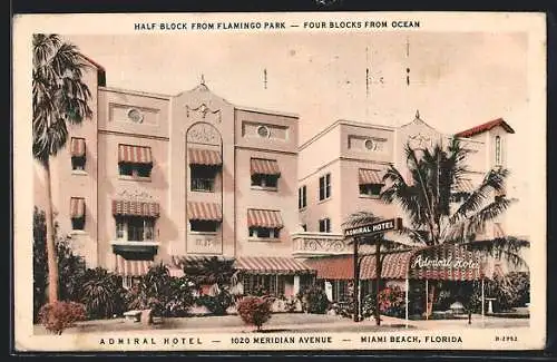 AK Miami Beach, FL, Admiral Hotel, 1020 Meridian Avenue