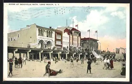 AK Long Beach, NY, Scene at Deauville Bath