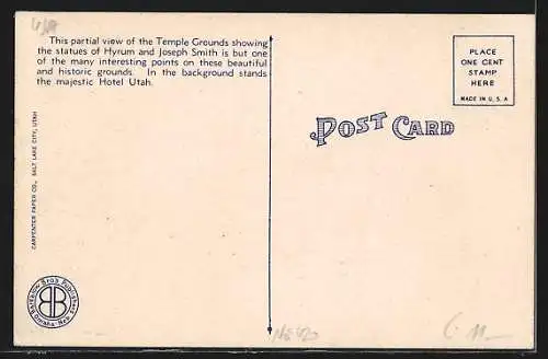 AK Salt Lake City, UT, an Interesting Corner in Temple Block