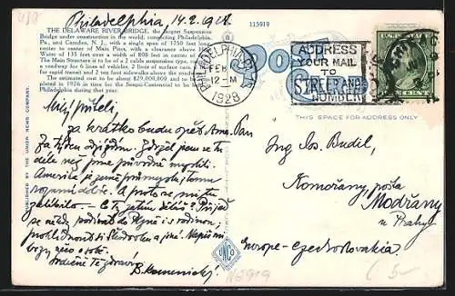 AK Camden, View showing Philadelphia approach to Delaware River Bridge