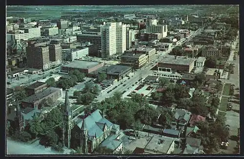 AK Lincoln, NE, The business section looking northwest from the tower of the Nebraska State Capitol