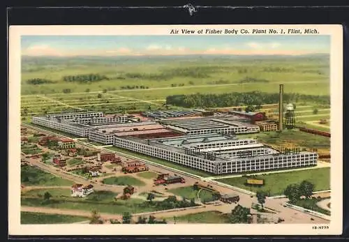 AK Flint, MI, Air Views of Fisher Body Co. Plant No. 1