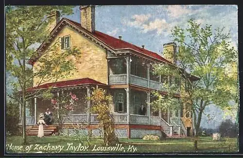 Künstler-AK Louisville, KY, Home of Zachary Taylor