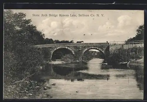 AK Kenoza Lake, NY, Stone Arch Bridge