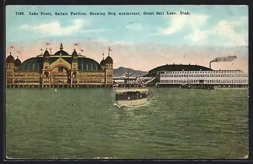 AK Salt Lake City, UT, Lake Front, Saltair Pavilion, Showing Ship Restaurant