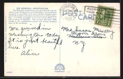 AK Arlington, VA, Memorial Amphitheatre