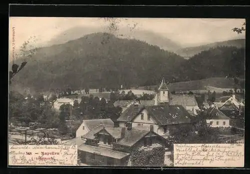 AK Kapellen /Steiermark, Bahnhof, Ortsansicht mit Kirche