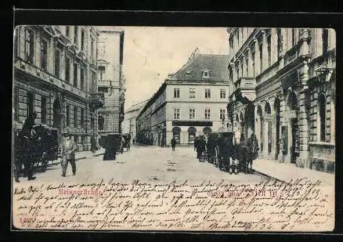 AK Wien, Kutschen in der Reisnerstrasse