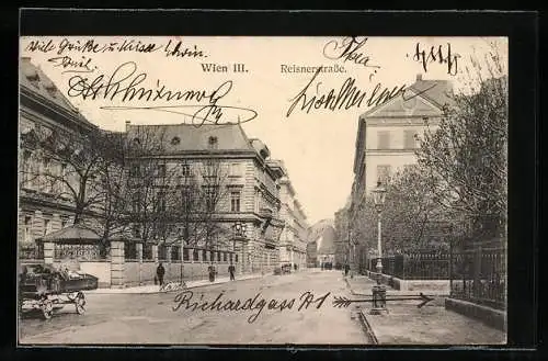 AK Wien, Blick in die Reisnerstrasse