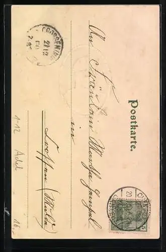 AK Prinzregent Luitpold in Uniform, Wappen