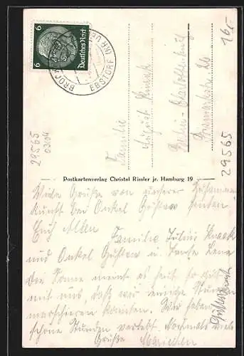 AK Brockhöfe, Pension W. Kuhlmann, Landschaftsidylle am Osterberg