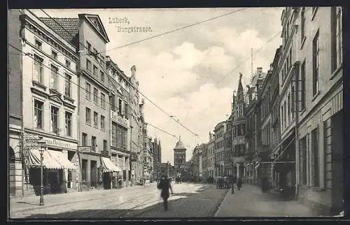 AK Lübeck, Restaurant Heinrich Hoffmann in der Burgstrasse