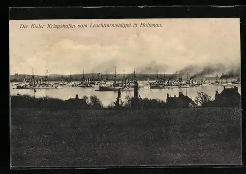 AK Kiel, Kriegshafen vom Leuchtturmshügel