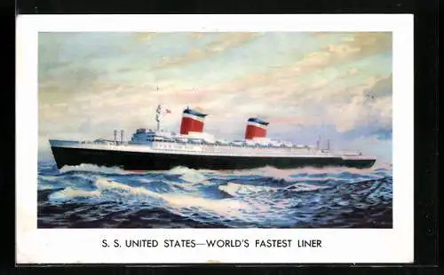 AK SS United States auf stürmischer See