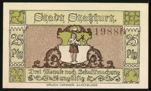 Notgeld Stassfurt 1921, 25 Pfennig, Berlepsch-Schacht, Verladen von Salz