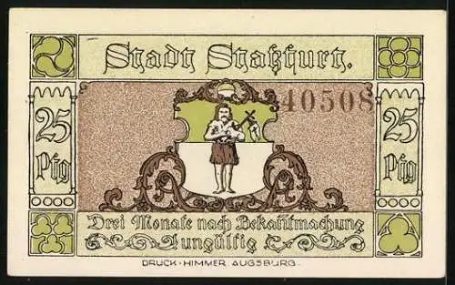 Notgeld Stassfurt 1921, 25 Pfennig, Berlepsch-Schacht, Streckenförderung