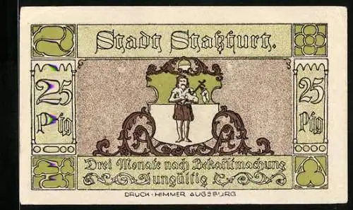 Notgeld Stassfurt 1921, 25 Pfennig, Die Streckenförderung im Berlepsch-Schacht