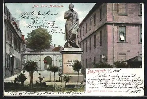 AK Bayreuth, am Jean Paul Monument