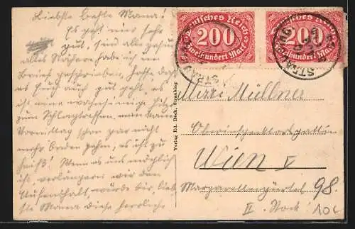 AK Straubing, Donaubrücke und Schlosskaserne