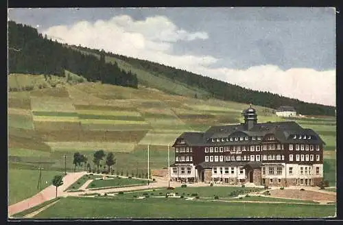 AK Oberwiesenthal, Ansicht vom Sporthotel und Kurhaus