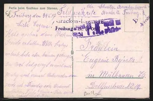 AK Höllsteig /Schwarzw., Partie beim Gasthaus zum Sternen