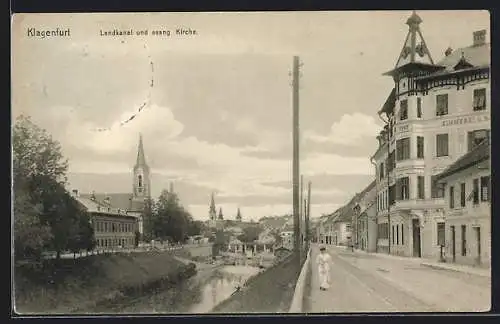 AK Klagenfurt, Lendkanal und evang. Kirche