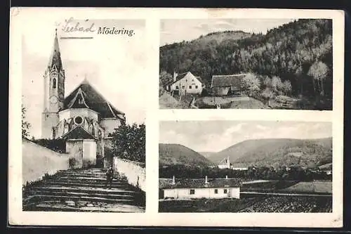 AK Horn /N.-Oe., Mödring, Kirche und Ortsansichten