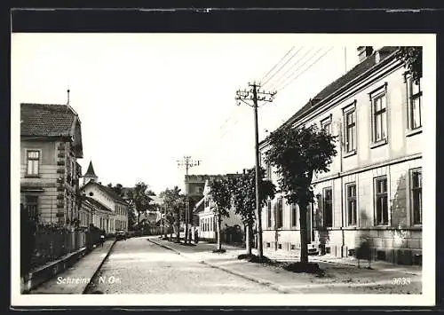 AK Schrems /N.-Oe., Josef Widystrasse im Sonnenschein