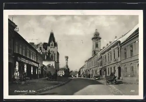 AK Zistersdorf /N. Oe., Gasthof zur goldenen Krone, Kirche