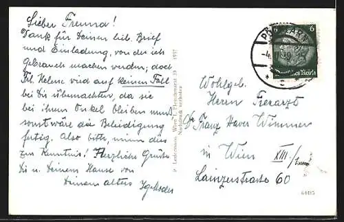AK Gross-Pöchlarn /Donau, Thöring-Platz mit Pfarrkirche