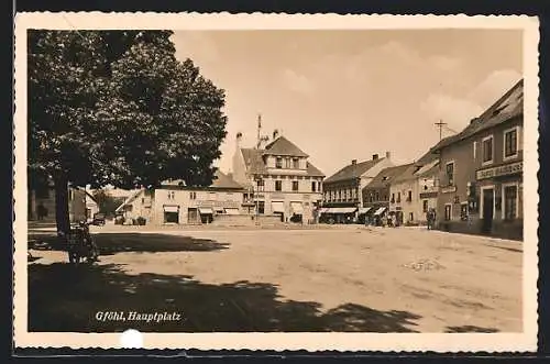 AK Gföhl, Geschäft v. Eduard Westermayr, Hauptplatz