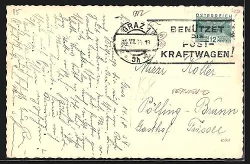 AK Graz, Bismarckplatz, Springbrunnen