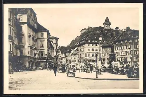 AK Graz, Café Nordstern, Damen Hut-Salon, Hauptplatz