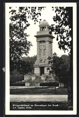 AK Bruckneudorf, Ansicht vom Kriegerdenkmal