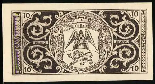 Notgeld Siegburg 1921, 10 Pfennig, Wappen