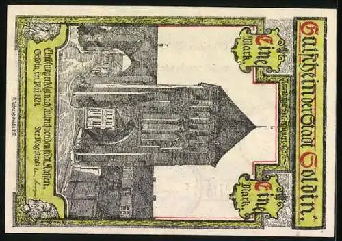 Notgeld Soldin 1921, 1 Mark, Soldiner Käschen