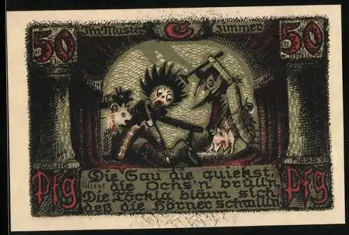 Notgeld Sonneberg /Thür. 1922, 50 Pfennig, Musterzimmer