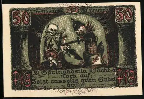 Notgeld Sonneberg /Thür. 1922, 50 Pfennig, Musterzimmer