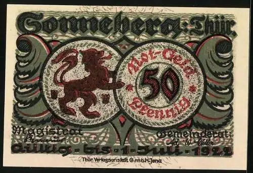 Notgeld Sonneberg /Thür. 1922, 50 Pfennig, Musterzimmer