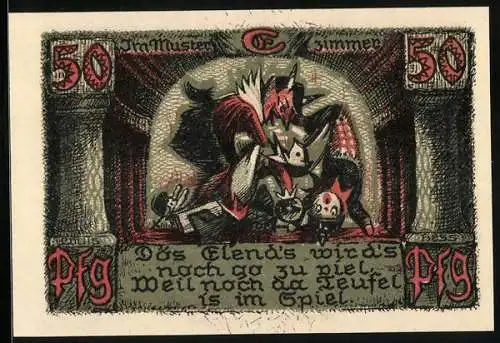 Notgeld Sonneberg /Thür. 1922, 50 Pfennig, Musterzimmer